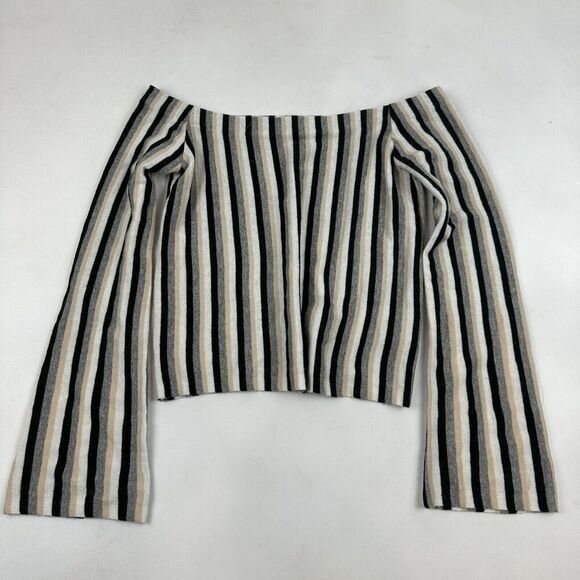 Endless Rose Off The Shoulder Sweater Blouse Top Bell Sleeve Sz S Rabbit Hair - Picture 2 of 5